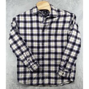 H&M Corduroy Button Up Oversized Fit Long Sleeve Plaid Shirt Men's S NWT‎ READ